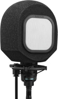 Soundbox Vocal Recording Isolation Booth | Portable Microphone Shield, Pop Filter for Studio-Quality Sound for Singing, Podcasting, Acoustic High-Density Foam Ball, Mic Soundproof Box (Metal)