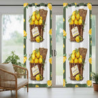 Lemon Outdoor Curtains for Patio Lemons in Baskets Summer Tropical Plants Green Waterproof Outside Curtains with Grommet Top Weatherproof Curtain for Cabana Pergola Gazebo, 1 Panel, 54" W x 84" L