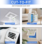 Custom Size Air Vent Filters,10''x120''x1'' Cut to Fit Air Filter Material with MERV 8 Rating & Adhesive Tape, for Home Floor, Grilles, Ceiling, HVAC Furnace Vents