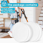DU4080 K4010 Vacuum filters for Kenmore Upright Cleaner DU2001 DU2012 DU2015 DU1040 DU1275, 4 Foam & 4 Felt Filters Replacement Part 561055105 and 561055106
