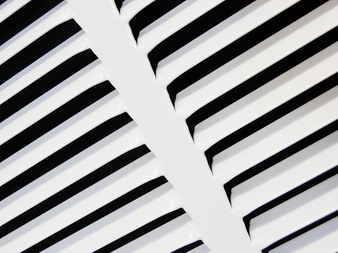 20" X 24" Steel Return Air Filter Grille for 1" Filter - Easy Plastic Tabs for Removable Face/Door - HVAC DUCT COVER - Flat Stamped Face -White [Outer Dimensions: 21.75w X 25.75h]