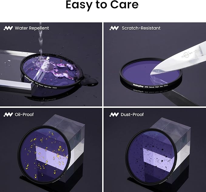 Walking Way 67mm Natural Night Filter for Light Pollution Reduction Nano-Coated Optical Glass for Night Sky/Astrophotography/Star Clarity Anti-Light Pollution Filter