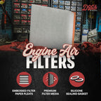 Doc's Diesel Engine Air Filter DPA10660 | Compatible with Chevrolet/GMC 6.6L Duramax 2500HD, 3500HD 2017-2019 | Replaces A3231C