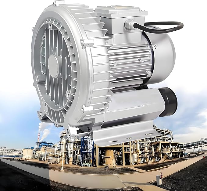 Vortex Ring Regenerative Blower,Single Phase High-Pressure Industrial Vacuum Pump,Electric Air Pump,for Industrial Applications,Construction Sites,Fish Pond Aeration 550W/0.74HP