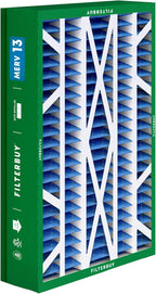 Filterbuy 14.5x27x5 Air Filter MERV 13 Optimal Smoke & Allergy Defense (4-Pack), Pleated HVAC AC Furnace Filters for Trane, American Standard, Honeywell, and More (Actual Size: 14.06 x 26.13 x 4.97)