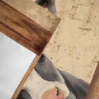 Farmhouse Cow Curtain Valances for Windows, Kitchen Valance Window Treatment, Country Vintage Animals Wooden Grain Light Filtering Block Curtains for Bathroom/Bedroom/Living Room 54'' x 18''