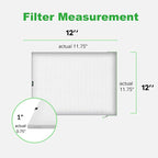 Reair 12x12x1 Air filter, Washable and Reusable Air Filter 12x12x1 for AC HVAC Furnace, MERV 8 Air Filters Machine Washable & Dryer Friendly, AC Furnace Air Filter