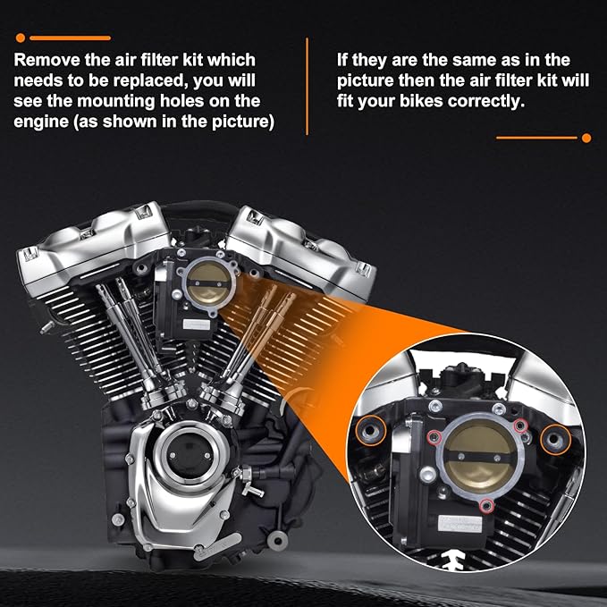 High Flow Air Cleaner Intake Filter System Kit Air Filters Cover for Harley Touring 2008-2016 Softail '16-'17 FLSTNSE '14-'15 FLSTSE 2011-2012 FXSBSE 2013-2014 Dyna FXDLS 2017