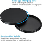 PATIKIL 46mm Lens Cap, 2 Pack Camera Lens Cap Cover Universal Front Metal Lens Filter Stacks Cap Protective Case for 46mm Camera Circular Polarizing Fader ND Filter, Black