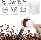 51mm Espresso Paper Filters, 300pcs Disposable Espresso Puck Paper Filters and Filter Storage Holder Compatible with 51mm Portafilters Basket - Keep Shower Screen Clean