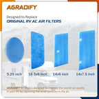 12 Pack RV Air Conditioner Filters 14" X 7.5" MERV 8 Rated RV AC Replacement Filters Compatible with Dometic Duo Therm 3313107.103/3105012.003