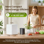 TOPZEE Electric Compost Bin for Kitchen - 3L Countertop Composter with Odorless Auto-Cleaning, Turns Food Waste to Fertilizer in 4 Hours, for Indoor Home Use, White