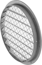Repa Market 8" Gray Vent Cover - Aluminum - Industrial Round Air Louver - Metal Soffit Vent with Screen - Mesh - Round Grille for House Or Garage Wall- (8" Inch, Gray)
