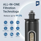 Pureal Hybrid Home PPU-1000D Under Sink Water Filter System with Faucet, 10K Gallons, NSF/ANSI 42&372, Mineral Sediment Carbon Block KDF Polyphosphate Filter for Scale & Lead & Chlorine
