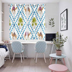 2 Panel Kitchen Cafe Curtains, Camels Palm Trees Sunlight Filtering Nature Air Through, Home Decor Window Covering Tier Curtains for Living Room 104W x 63L inch Tropical Desert Animal Plants Polka Dot