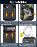 Pawfly Aquarium Battery Air Pump 40 GPH Oxygen Pump for 5 to 30 Gallon Fish Tank Portable Aerator Pump for Outdoor Fishing and Fish Transportation, Battery Not Included (Accessories Inside The Pump)