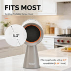 Replacement Carbon Filters Set for Portable Range Hoods [10 Pack] - 5.3in Circle Charcoal Filter Compatible with Exhaust Fan for Cooking