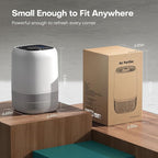Air Purifiers for Home with H13 Quiet HEPA Filter Up to 1076 Ft² for Pet Hair, Odors, Pollen, Smoke, Compact Air Cleaner with 3 Speeds, Timer, Aroma Quiet 360°Intake Filter, White