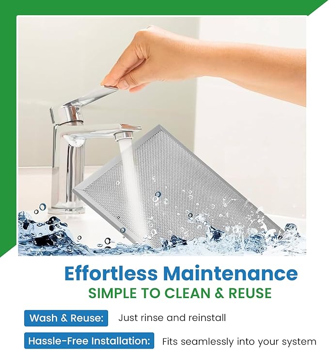 Filter Everything Washable Aluminum Air Filter – 12 x 12 x 1 – Permanent, Reusable HVAC Intake Filter – Heavy-Duty Expanded Aluminum Mesh – Pre-Filter for HEPA or Pleated Filters