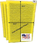Fast-Shipped-Filters 10 Pack 30x36 Replacement Filter Pads Compatible with MicroPower Guard One Hour Air Cleaner Refill Yellow (10, Yellow, 30x36)