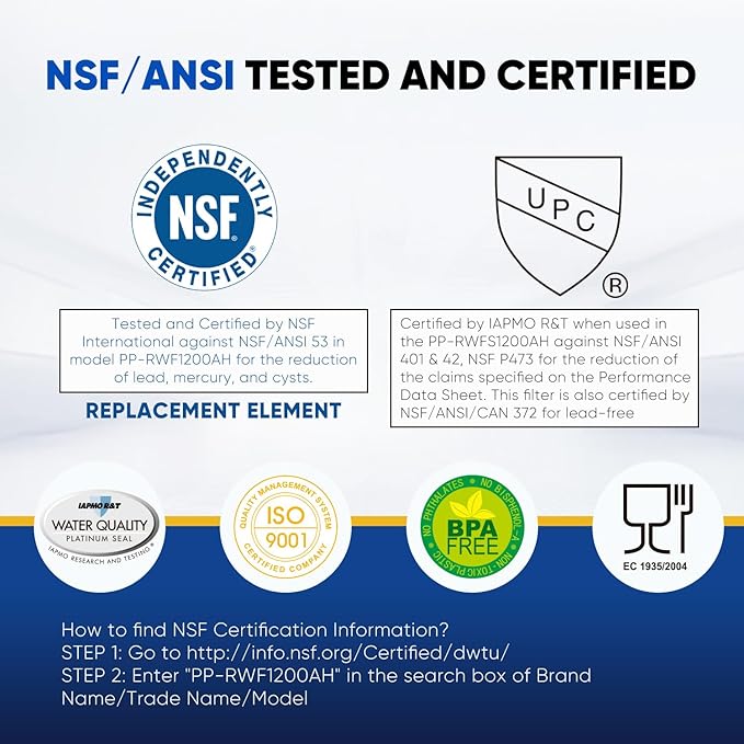PUREPLUS 469690 NSF 401 & 473 & 53 & 42 Certified Replacement for LG LT700P Kenmore Elite 9690, ADQ36006102, ADQ36006101, LFXS30766S, LFX28968ST, LT120F Refrigerator Water and Air Filter Combo, 3Pack