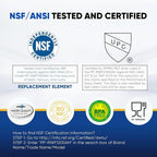 PUREPLUS 469690 NSF 401 & 473 & 53 & 42 Certified Replacement for LG LT700P Kenmore Elite 9690, ADQ36006102, ADQ36006101, LFXS30766S, LFX28968ST, LT120F Refrigerator Water and Air Filter Combo, 3Pack