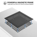 MoKo 120mm Dust Filter for Computer Cooler Fan, [4 Pack] Magnetic Frame PC Fan Dust Mesh PC Cooler Filter PVC Dustproof Cover Computer Fan Grills - Black