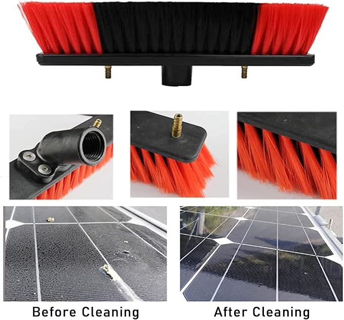 Spray Bar Kit Window Cleaning Brush, Outdoor Window Glass Solar Panel Cleaning,Extendable Cleaner For Greenhouse Roofs, Cleaning Photovoltaic And Solar Panels/35Cmbrushhead/12M/3,35cmbrushhead,3.6M/1