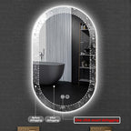 Irregular Bathroom Mirror with 3 Colour LED Light, Wall Mounted Makeup Mirror with Touch Switch and Demister Pad, Energy-Saving LED Smart Mirrors, Dimmable(A,19.7 * 31.5in/50 * 80cm)