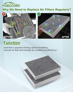 Cabin Air Filter and Engine Air Filter Fits for Hyundai Tucson 2016-2021 Activated Carbon Cabin Filter Replacement 97133-D1000 CA12065
