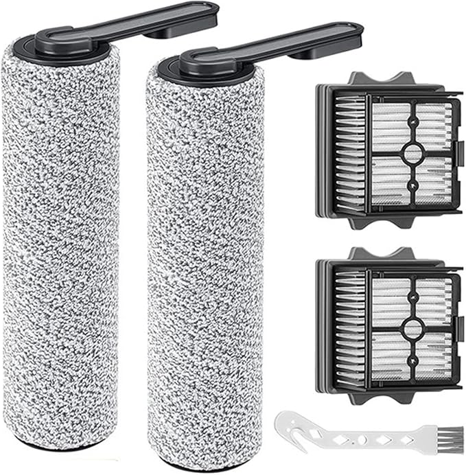 Spare Soft Lint Roller Brush, Hepa Filter, Scrubber Components, Compatible for Tineco Floor ONE S5 Combo Cordless Wet Dry Vacuum Cleaner(6PCS)