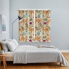 2 Panel Kitchen Cafe Curtains, Desert Camels Sunlight Filtering Nature Air Through, Home Decor Window Covering Tier Curtains for Living Room 104W x 84L inch Vintage Sand Animals Aloe Vera Leaves Beige