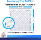Filter King 17.25x17.25x0.5 Air Filter | 4-PACK | MERV 8 HVAC Pleated A/C Furnace Filters | MADE IN USA | Actual Size: 17.25 x 17.25 x 0.5"