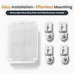 QILIPSU Outdoor WiFi Enclosure, 8.6"x6.7"x4.3" Waterproof Electrical Junction Box, Clear Plastic Hinged Cover IP67 Weatherproof for Solar Projects Network Router Led Control