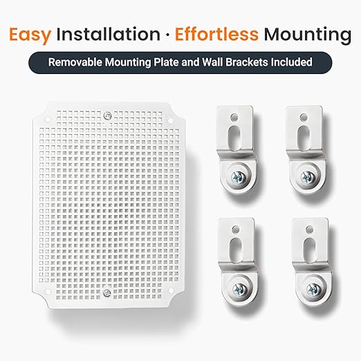 QILIPSU Outdoor WiFi Enclosure, 8.6"x6.7"x4.3" Waterproof Electrical Junction Box, Clear Plastic Hinged Cover IP67 Weatherproof for Solar Projects Network Router Led Control