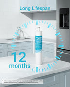 AQUA CREST AK21 Under Sink Water Filter, Replacement for 3M® HF30/ HF35/ HF30-S/ HF30-MS/ HF35-MS, Reduces 99% of Chlorine, Bad Taste & Odor, Replacement for 3M® Water Filter, 12 Months