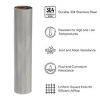 PATIKIL 40" L x 10" W Woven Wire Mesh, 100 Mesh 304 Stainless Steel Air Vent Filter Screen with Gloves for Window Security Vent Cover Filtration Animals Fence