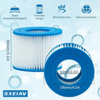 Type vi spa Filter and hot tub Filter Replacement Cartridge for Coleman hot tub Filters, for Inflatable hot tub Filter (4 Pack)