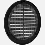 Vent Systems 4" Inch (Opening Dimensions) - Pack of 50 - Black Soffit Vent Cover - Plastic Round Air Vent Grille - Built-in Mesh Screen - HVAC Register Louver for Bathroom, Home, Kitchen