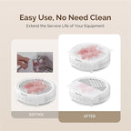 MelodySusie 200 Sheets Nail Dust Collector Filter Paper, Disposable Dust Vacuum Filter with 6pcs Sticky Back Hook for Most Nail Dust Fan Extractor Machine, Nail Tech Supplies for Salon & Home