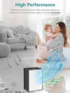 3000 Replacement Filter Compatible with Air Doctor 3000 Air Purifier,3 Premium Filter + 3 Activated Carbon Filters + 4 Pre-Filters,Compare to ADF3001 ADF3002 ADF3003