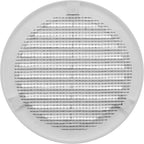 Vent Systems 4" Inch (Opening Dimensions) - Pack of 2 - White Soffit Vent Cover - Plastic Round Air Vent Grille - Built-in Mesh Screen - HVAC Register Louver for Bathroom, Home, Kitchen