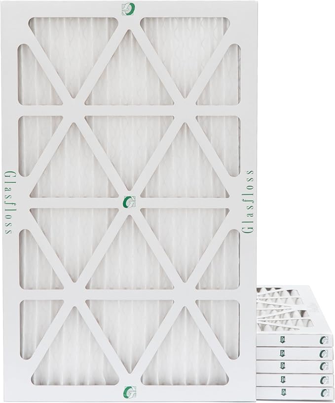 Glasfloss ZL 12x30x1 MERV 10 (FPR 5-6) AC Furnace Air Filters. (Box of 6). Actual Size: 11-5/8 x 29-1/2 x 7/8
