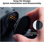 K&F CONCEPT Snap On Variable ND Filter Compatible with DJI Osmo Action 6, ND4-32 Limited Stops Neutral Density Light Reduction Filters Multi-Coated HD Optical Glass Action Camera Accessories