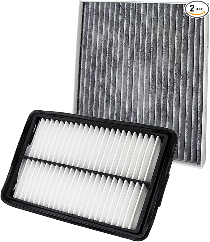 OPBU160-10881 Cabin and Engine Air Filter for Hyundai Kona (2018-2023),Veloster (2019-2021),and for Kia Soul (2020-2024).Replacement for CA12057,28113-F2000,97133-D3000,CF12160.