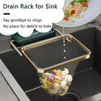 50Pcs Kitchen Residue Mesh Bag Sink Strainer Collapsible Food Catcher Square Bracket Corner Hanging Drain Basket Filter Screen Holder for Waste Green 2pcs