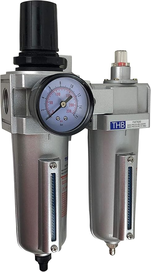 1/2" HEAVY DUTY COMBO PARTICULATE & COALESCING FILTER REGULATOR COMPRESSED AIR WITH AUTOMATIC DRAIN