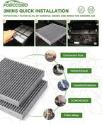 Cabin Air Filter and Engine Air Filter Fits for Toyota 4RUNNER 4.0L(2009-2003), FJ CRUISER 4.0L(2009-2007) Activated Carbon Cabin Filter Replacement CF9846A CA9683