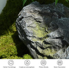 Outdoor Fake Rock Cover Realistic Lightweight Fiberglass Artificial Landscape Boulder Enclosure Protection Dome for Well Pump Septic Tank Electrical Boxes R (P)