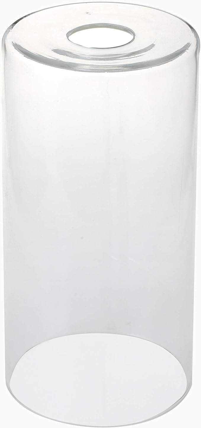 GoLucky Clear Cylinder Clear Glass Shade Accessory Glass Lamp Fixture Shade Replacement Glass Pieces with 1-5/8 Inch Fitter 4"(D)5.5"(H) Multiple Specifications